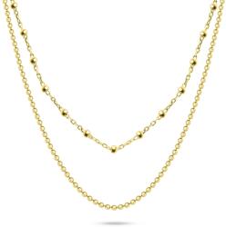 Brilio Silver Divatos dupla aranyozott nyaklánc NCL103Y