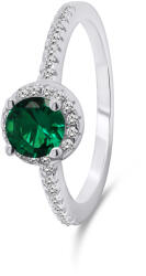 Brilio Silver Bájos ezüst gyűrű cirkónium kővel RI054WG 58 mm