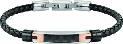 Morellato Férfi fekete bőr karkötő Moody SQH22