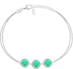 Brilio Silver Varázslatos ezüst karkötő szintetikus opálokkal BRC71WG