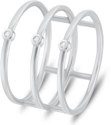 Brilio Silver Eredeti ezüst gyűrű cirkónium kövekkel RI069W 54 mm