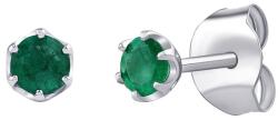 Silvego Ezüst fülbevaló természetes smaragddal 4mm JJJ1032EER