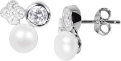 JwL Luxury Pearls Gyengéd fülbevaló igazgyöngyökkel és cirkónium kövekkel JL0539