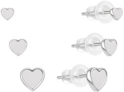 MOISS Ezüst fülbevaló szett Szív E0004640 (3 pár fülbevaló)