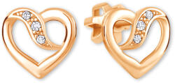 Soliter Brilio Romantikus rózsaszín arany fülbevaló Szívek 239 001 00909 05