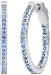 Silvego Ezüst karika fülbevaló kék zafírral MILLA 22 mm JJJE0106ELB