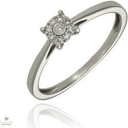 Újvilág Kollekció Fehér arany gyűrű 53-as méret - CR6782W12-53