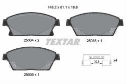 TEXTAR Set placute frana TEXTAR 2503401