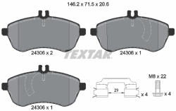 TEXTAR Set placute frana TEXTAR 2430602