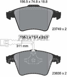 TEXTAR Set placute frana TEXTAR 2374901