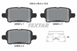 TEXTAR Set placute frana TEXTAR 2292301