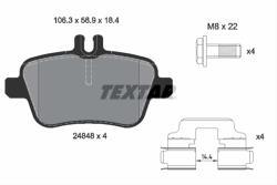 TEXTAR Set placute frana TEXTAR 2484801