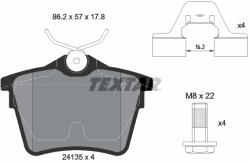 TEXTAR Set placute frana TEXTAR 2413501
