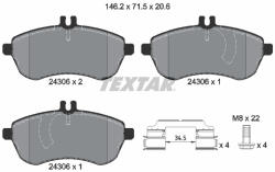 TEXTAR Set placute frana TEXTAR 2430601