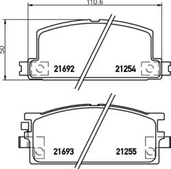 TEXTAR Set placute frana TEXTAR 2125401