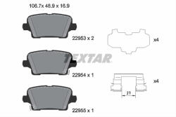 TEXTAR Set placute frana TEXTAR 2295301