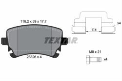 TEXTAR Set placute frana TEXTAR 2332601