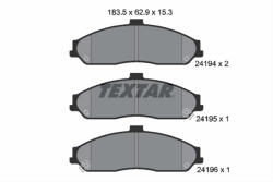 TEXTAR Set placute frana TEXTAR 2419401