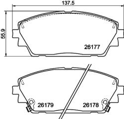 TEXTAR Set placute frana TEXTAR 2617701