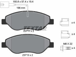 TEXTAR Set placute frana TEXTAR 2371104