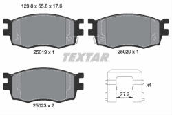 TEXTAR Set placute frana TEXTAR 2501901