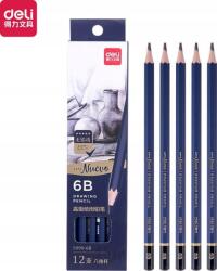 Deli Arte Nuevo Grafitceruza - 6B, Hatszögletű, 12 darabos (641688) (641688)
