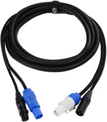 Fos technologies ltd Кабел двоен Powercon + DMX 3м FC-PDC-3