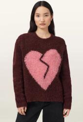 AllSaints pulóver gyapjúkeverékből LUVHEART - piros M
