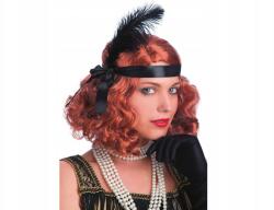  Retro Charleston paróka, fejpánttal, tollal (CT02448)