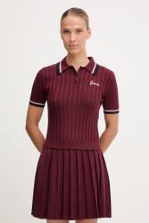Guess póló gyapjúkeverékből SABINA - burgundia XL
