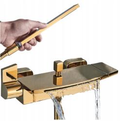 Ari Fali kád-zuhany csaptelep, polccal, vízesés funkcióval, arany Ari (Bateria wannowa 008)