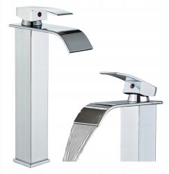 Ari Fürdőszobai Mosdócsaptelep, vízesés, réz, ezüst króm (Bateria Umywalkowa 0000305)