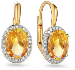 Heratis Forever Fülbevaló domináns citrinnel 2, 55 ct és gyémántokkal IZBR1147N