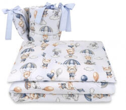  Baby Shop 3 részes ágynemű garnitúra - kék lufis állatok