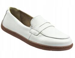 Helios barefoot félcipő, fehér, valódi bőr, becsúsztatható, lapos talp (433.188)