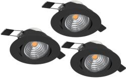 EGLO Saliceto fekete LED mennyezetbe építhető lámpa szett (EG-902281) LED 3 izzós IP20 (902281)