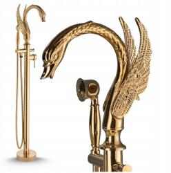 Ari Kádtöltő csaptelep, szabadon álló, arany, forgatható kifolyócső (Bateria Wannowa Wolnostojąca Retro 02)