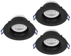 EGLO Salabate fekete fürdőszobai LED mennyezetbe építhető lámpa szett (EG-902274) LED 3 izzós IP65 (902274)