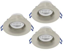 EGLO Salabate matt nikkel fürdőszobai LED mennyezetbe építhető lámpa szett (EG-902276) LED 3 izzós IP65 (902276)