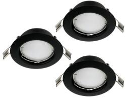 EGLO Peneto fekete mennyezetbe építhető lámpa szett (EG-900754) GU10 3 izzós IP20 (900754)