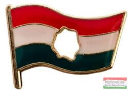  Kitűző - lyukas magyar zászló 21 mm