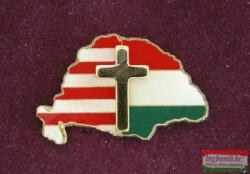 Vésnök Kft Kitűző - Nagy Magyarország, osztott, kereszttel