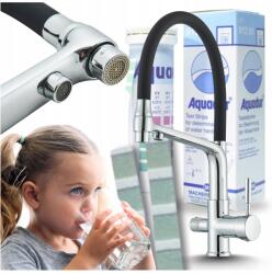 Ari Háromutas konyhai csaptelep, kihúzható csővel, króm (Bateria Kuchenna Trójdrożna 163)