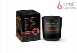 Bartek Candles Üveggyertya Dohányzásellenes, 150g, fa kanóccal (5901685074810)