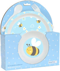  Tányér és evőeszköz készlet MÉHECSKE