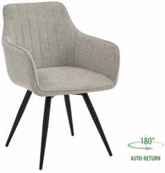 SIGNAL MEBLE Ballo Brego Forgó Étkezőszék Világos Bézs Szövettel Fekete Vázzal (SIG-BALLOBRCJBE31)