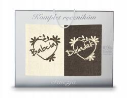 Koney törölköző szett, hímzett, Nagymama és Nagypapa, 70×140cm, 500g/m2 (Komplet bdB)