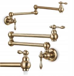 Ari konyhai csaptelep, összecsukható, arany, csuklós, kerámia (Bateria Kuchenna)