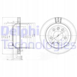 Delphi BG3775C Féktárcsa (1db)