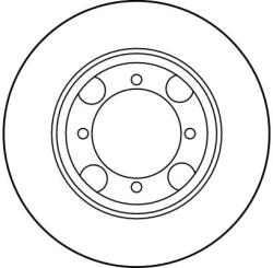 TRW féktárcsa, DF1428, szellőztetett, 257mm, 22mm vastag, fekete